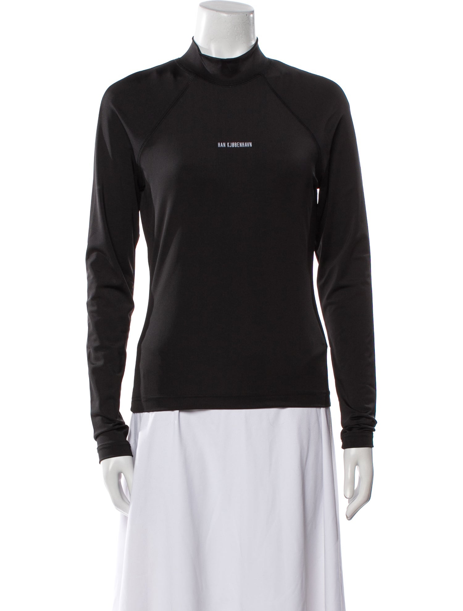 Han Kjøbenhavn Graphic Print Mock Neck Sweatshirt