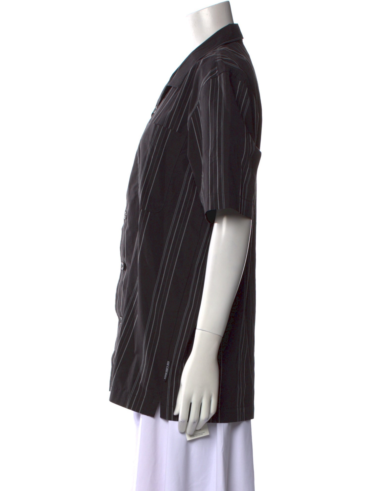 Han Kjøbenhavn Striped Short Sleeve Button-Up Top