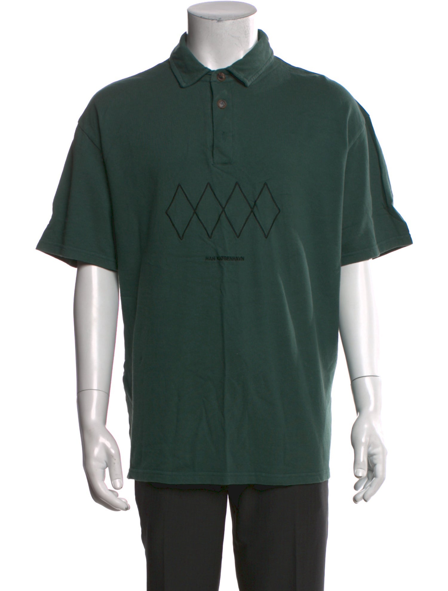 Han Kjøbenhavn Graphic Print Crew Neck Polo Shirt
