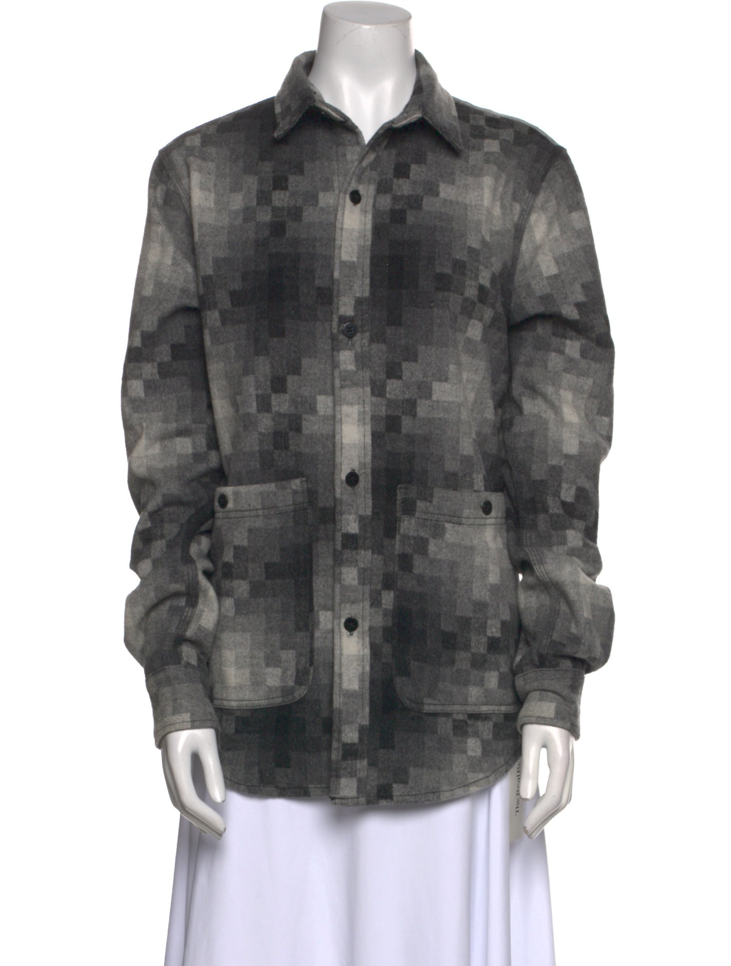 Han Kjøbenhavn Printed Long Sleeve Button-Up Top