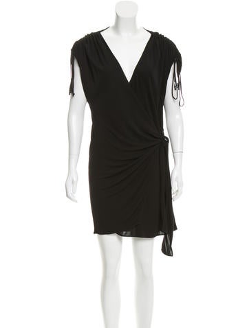 Hanley Mellon Dresses Short Sleeve Wrap Dress US 0 | XS