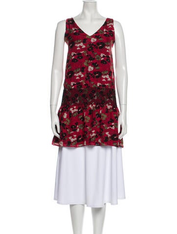 Hanley Mellon Tops Silk Floral Print Tunic US 0 | XS