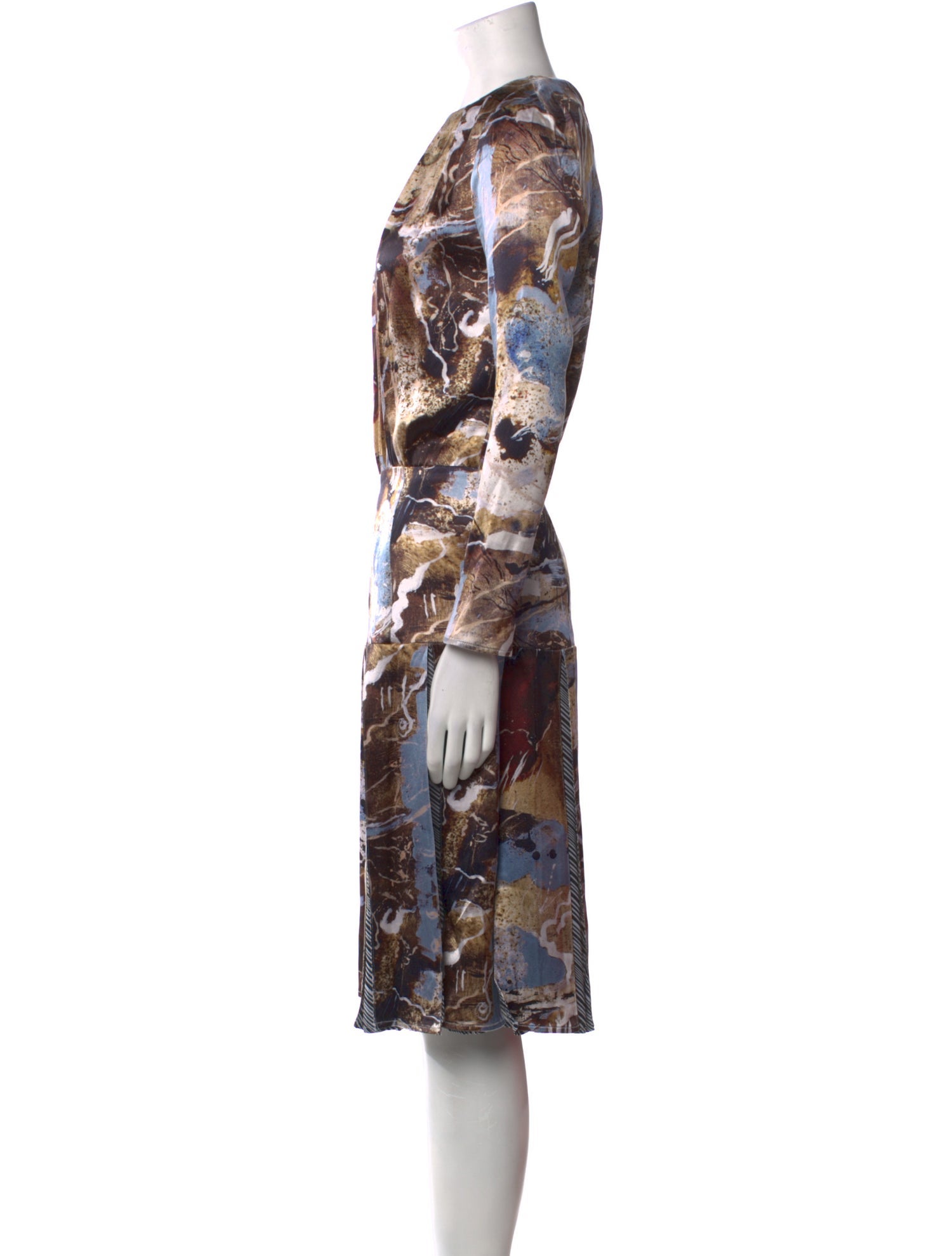 Hanley Mellon Printed Midi Length Dress w/ Tags