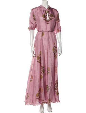 Hannah Artwear Dresses Floral Print Long Dress L