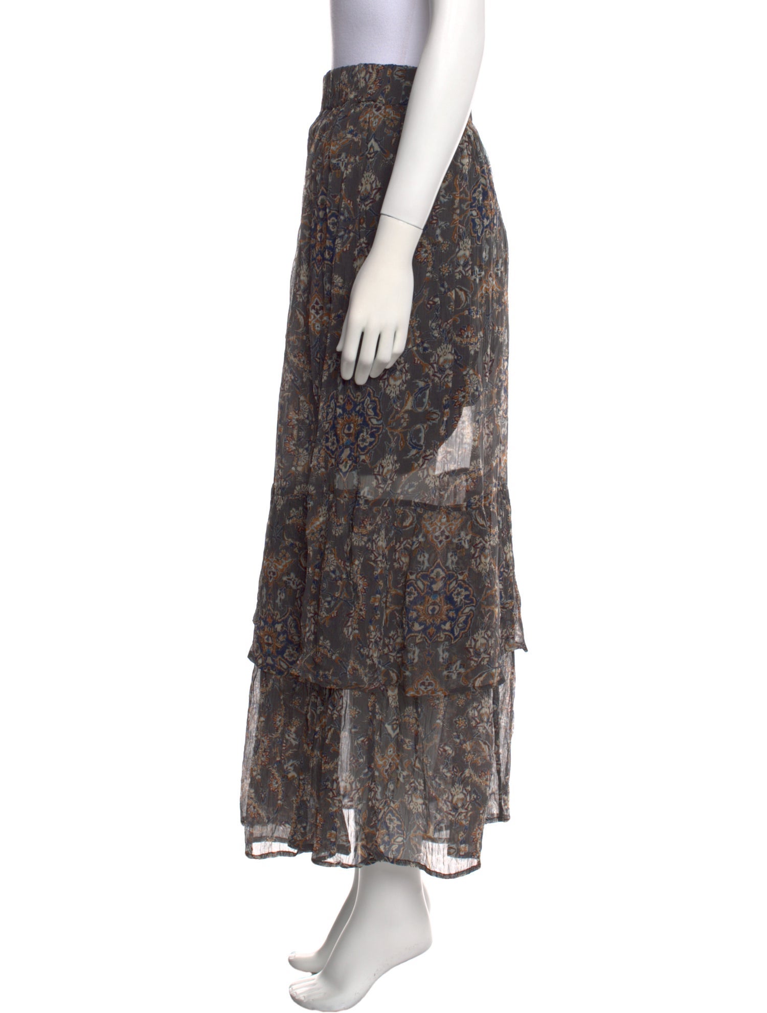 Hannah Artwear Floral Print Midi Length Skirt w/ Tags