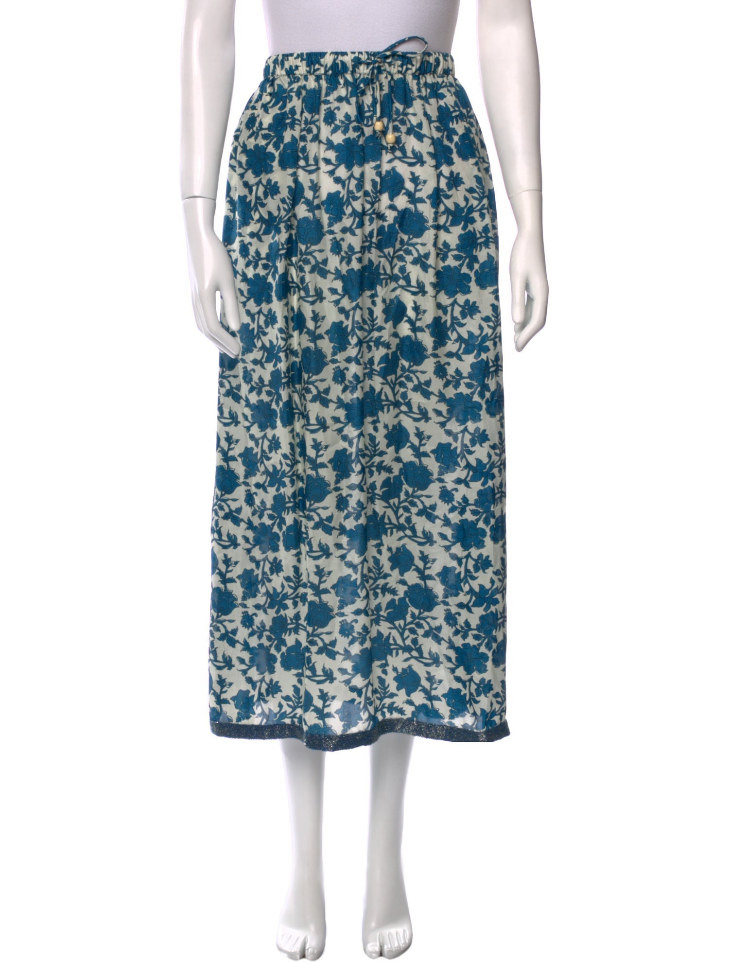 Hannah Artwear Floral Print Midi Length Skirt w/ Tags