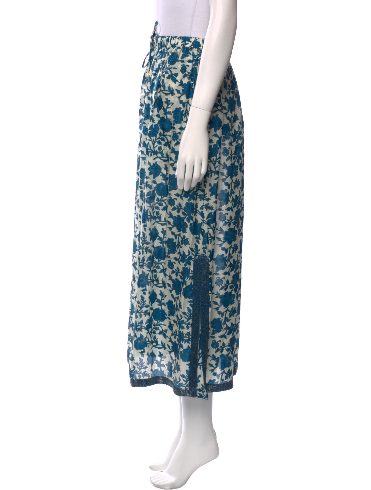 Hannah Artwear Floral Print Midi Length Skirt w/ Tags