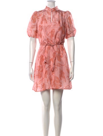 Pre-owned Hannah Artwear Silk Mini Dress W/ Tags In Pink