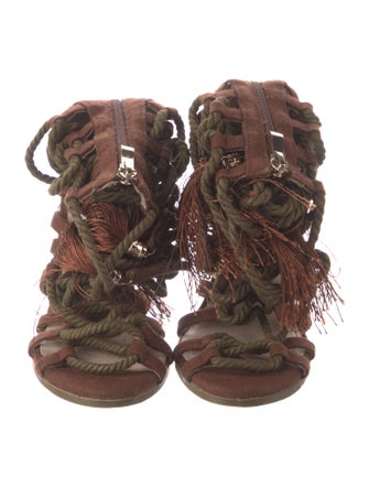 Hanifa Tassel Accents Gladiator Sandals