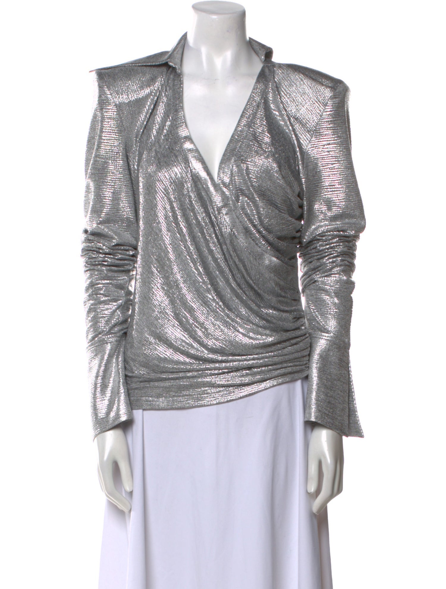 Hanifa Cowl Neck Long Sleeve Top