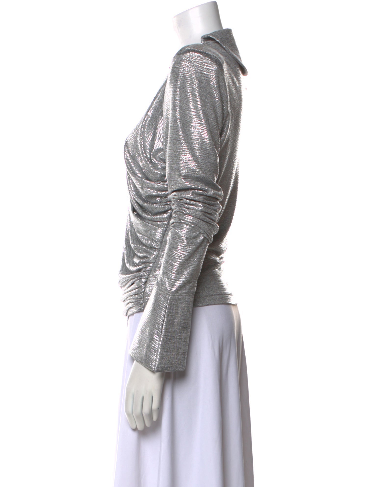 Hanifa Cowl Neck Long Sleeve Top