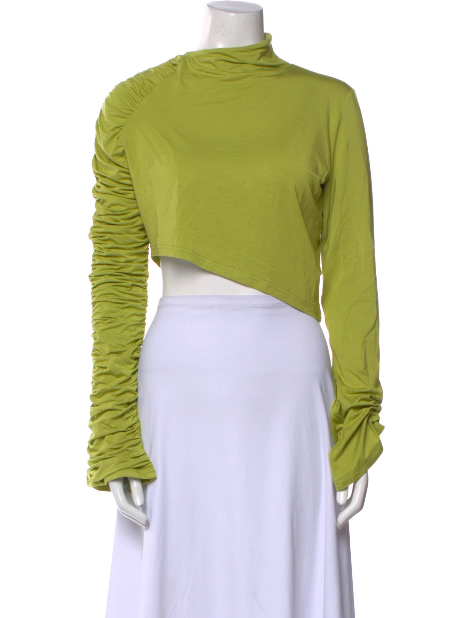 Hanifa Mock Neck Long Sleeve Crop Top w/ Tags