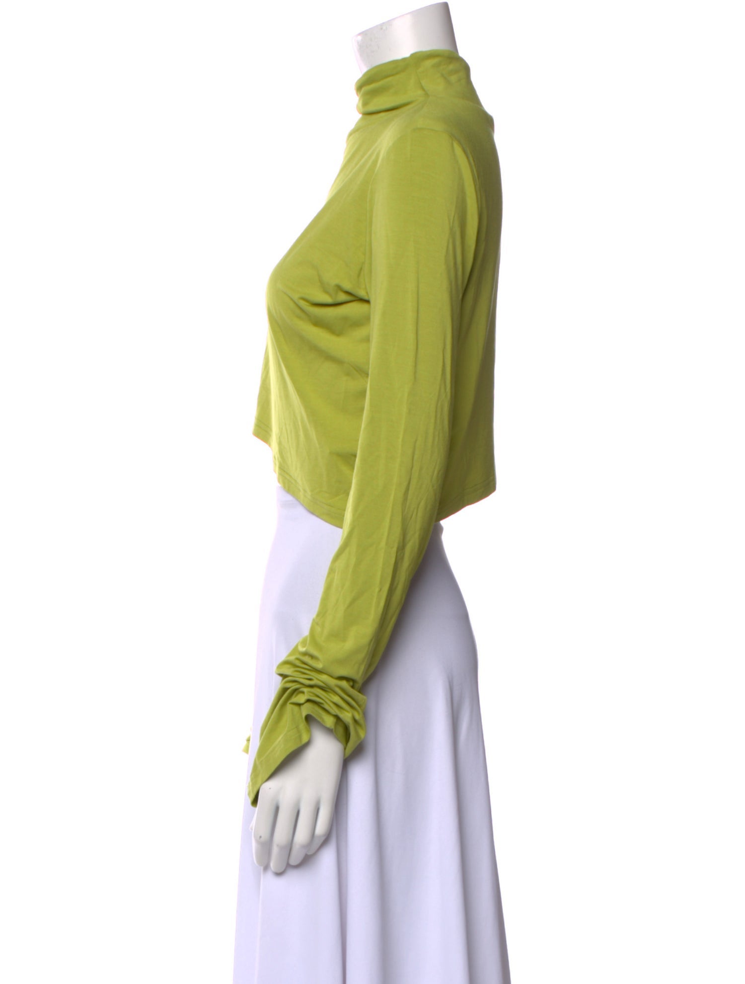 Hanifa Mock Neck Long Sleeve Crop Top w/ Tags