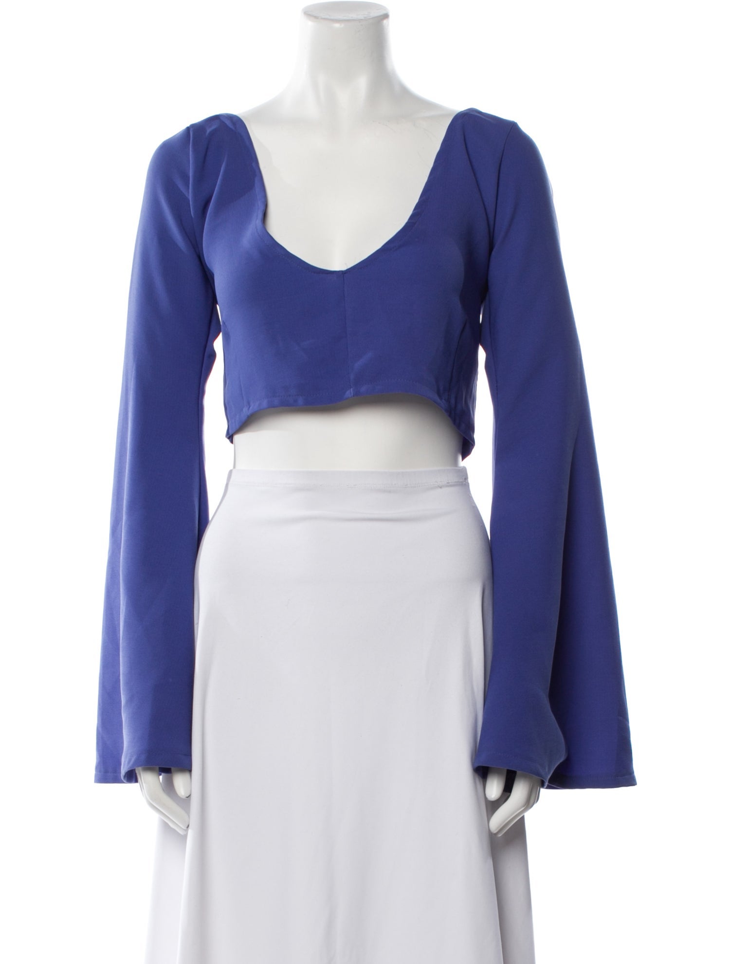 Hanifa Silk Scoop Neck Crop Top