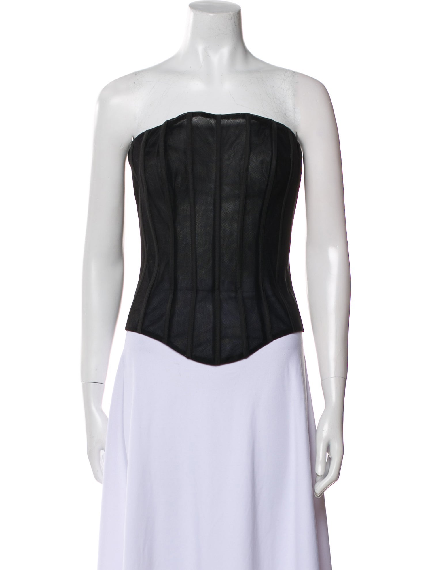 Hanifa Wool Strapless Crop Top