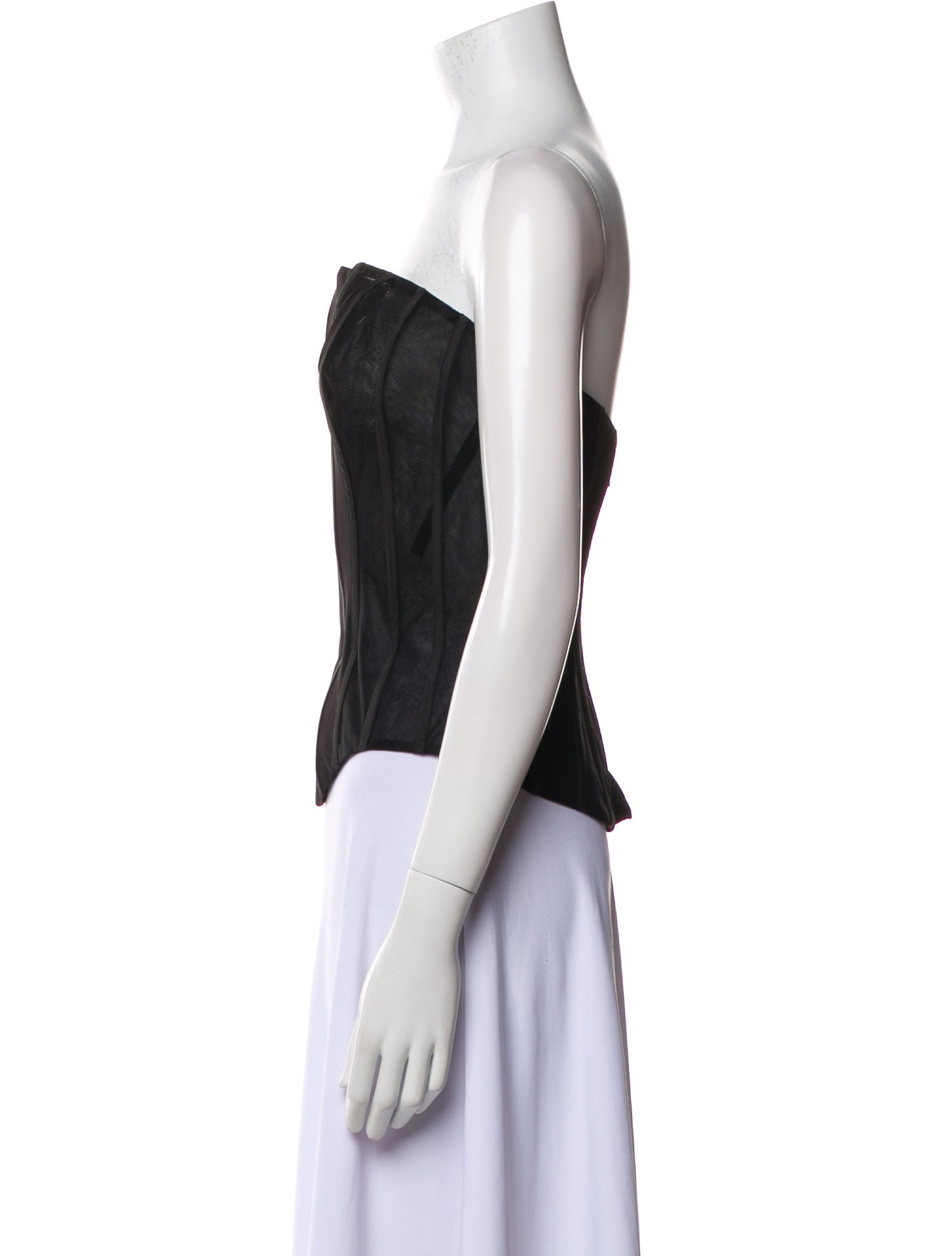 Hanifa Wool Strapless Crop Top