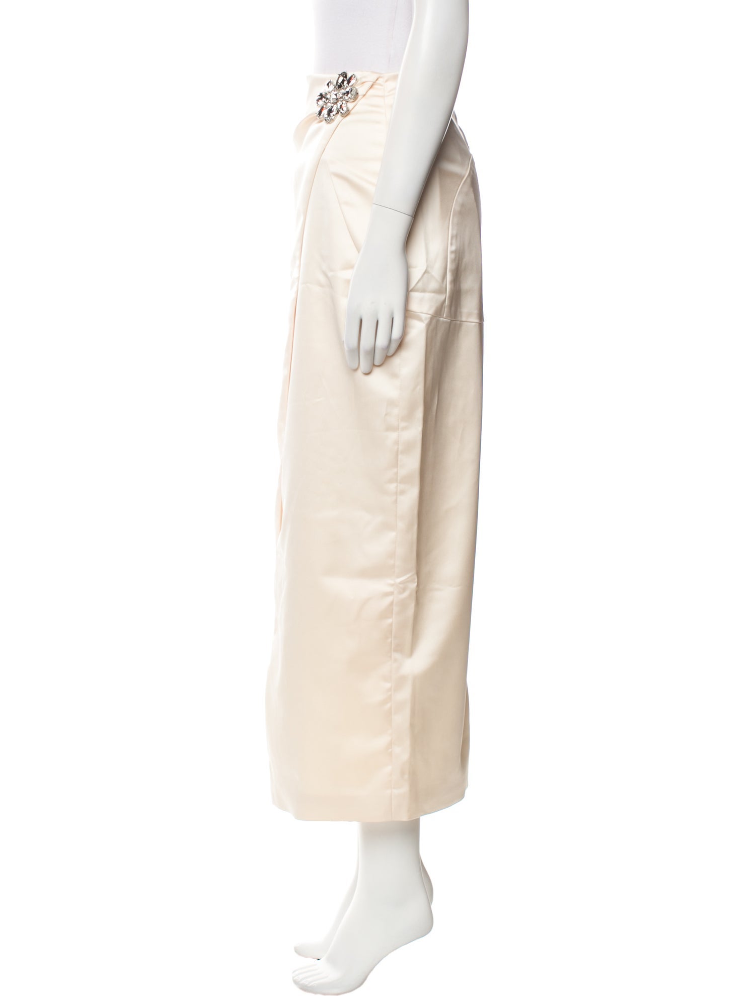 Harbison Crystal Embellishments Midi Length Skirt