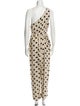 Hatch Polka Dot Print One-Shoulder Jumpsuit
