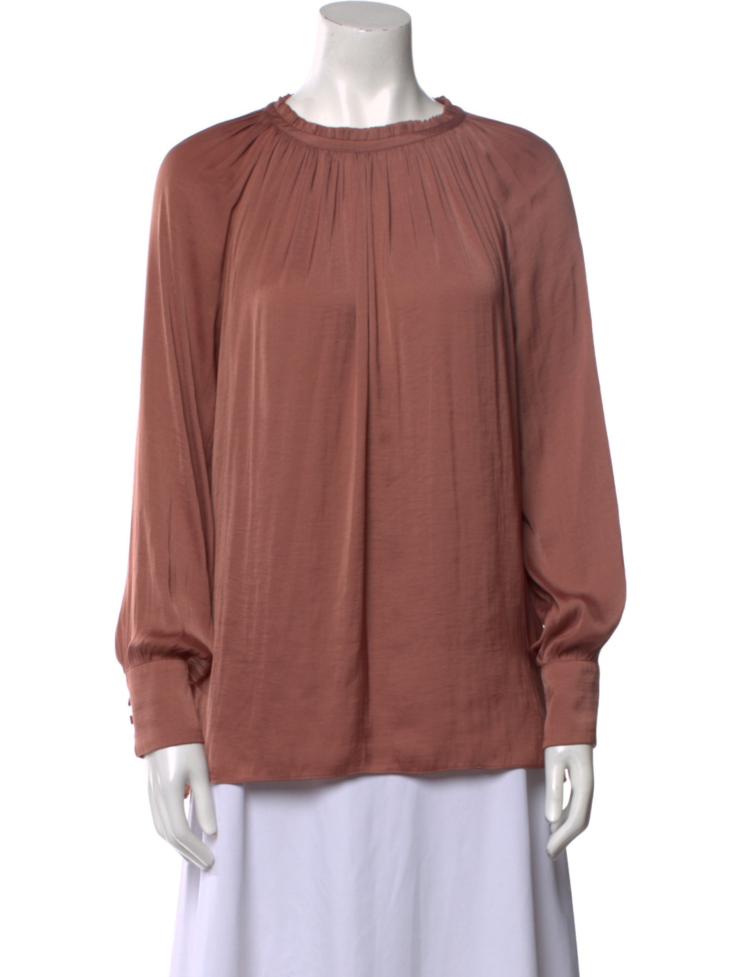 Hatch Crew Neck Long Sleeve Blouse