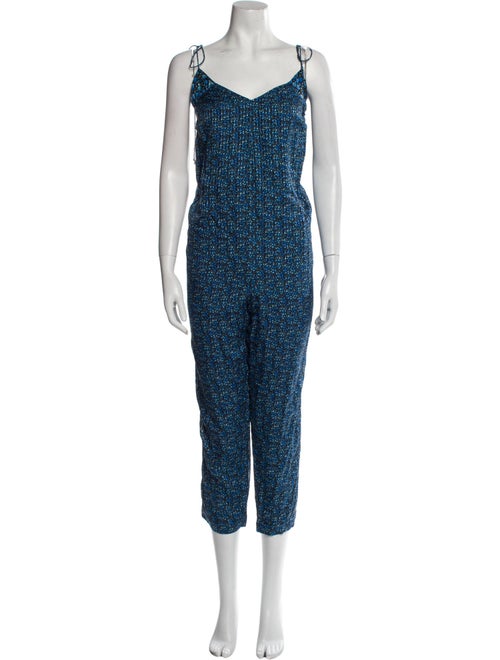 Hatch Floral Print V-Neck Jumpsuit