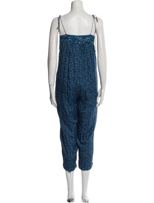 Hatch Floral Print V-Neck Jumpsuit