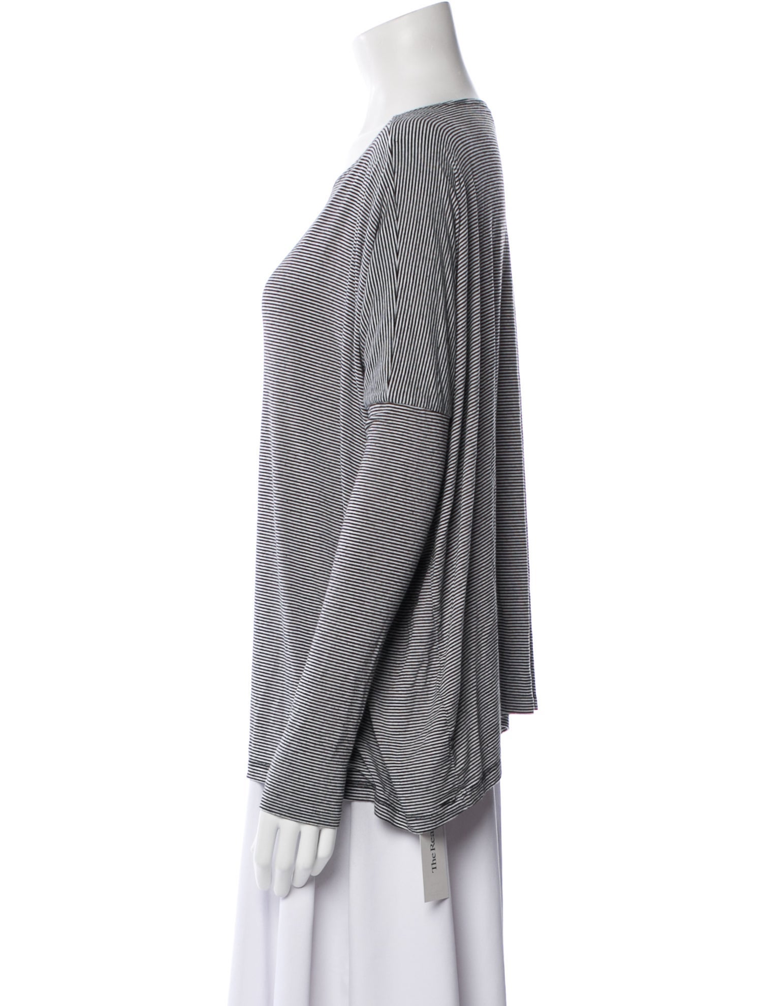 Hatch Striped Bateau Neckline Top