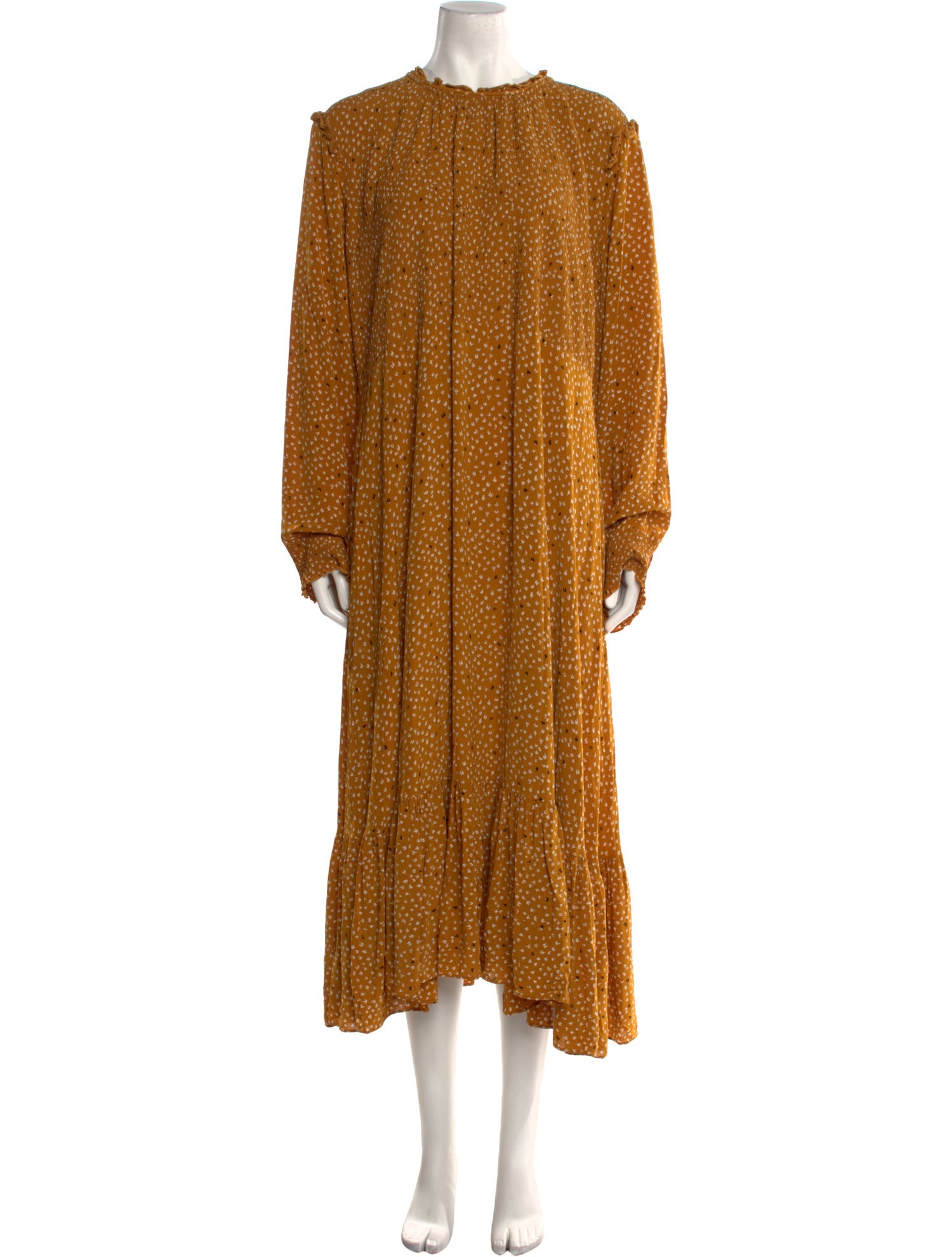 Hatch Printed Long Dress