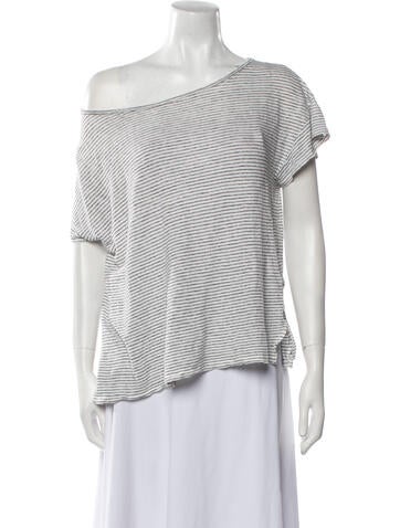 Hatch Tops Linen Striped Top M