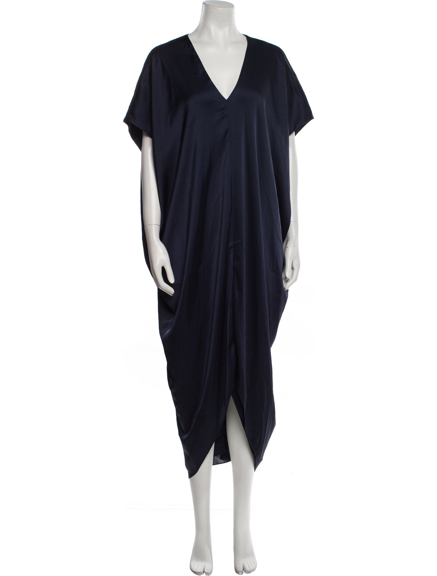 Hatch V-Neck Long Dress