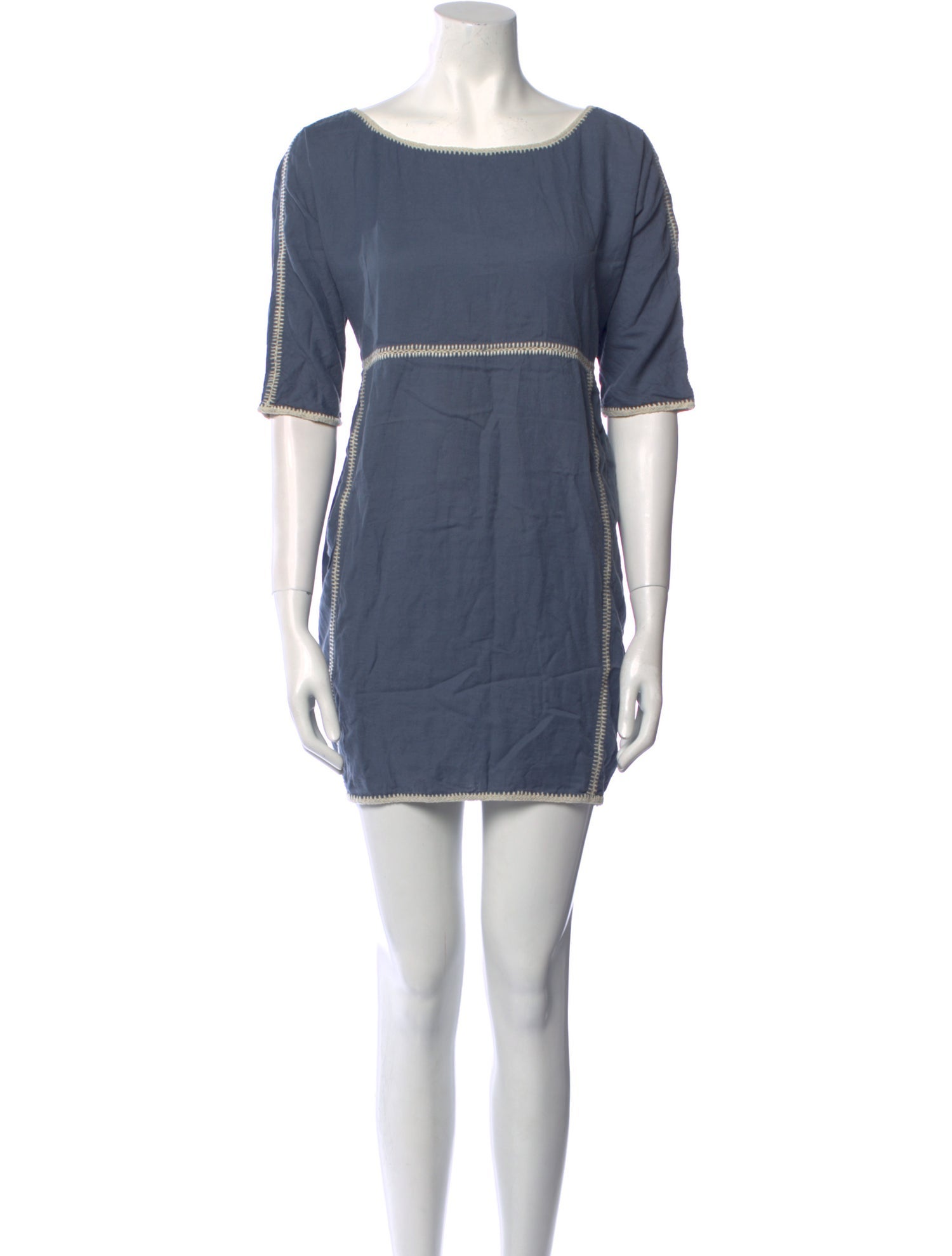 Hatch Bateau Neckline Mini Dress