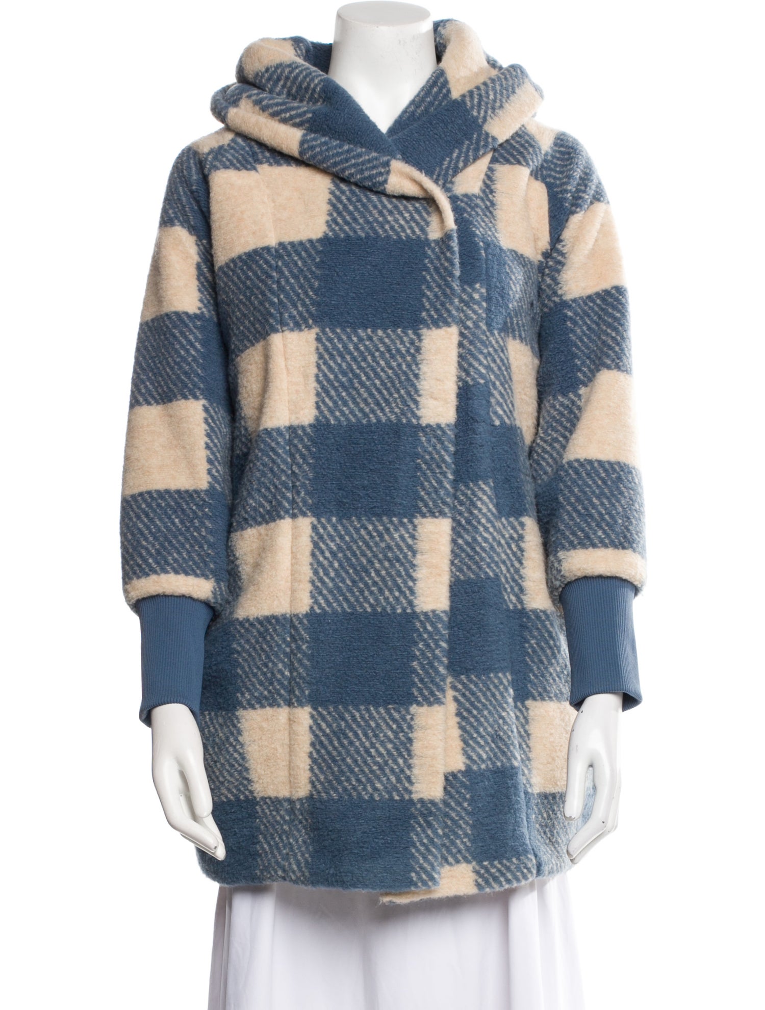 Hatch Plaid Print Jacket