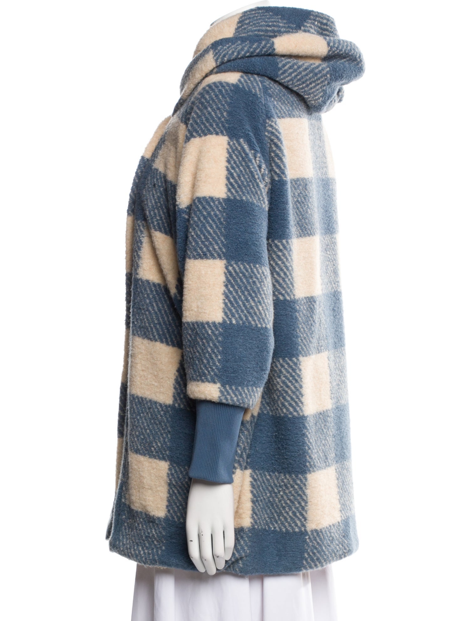Hatch Plaid Print Jacket