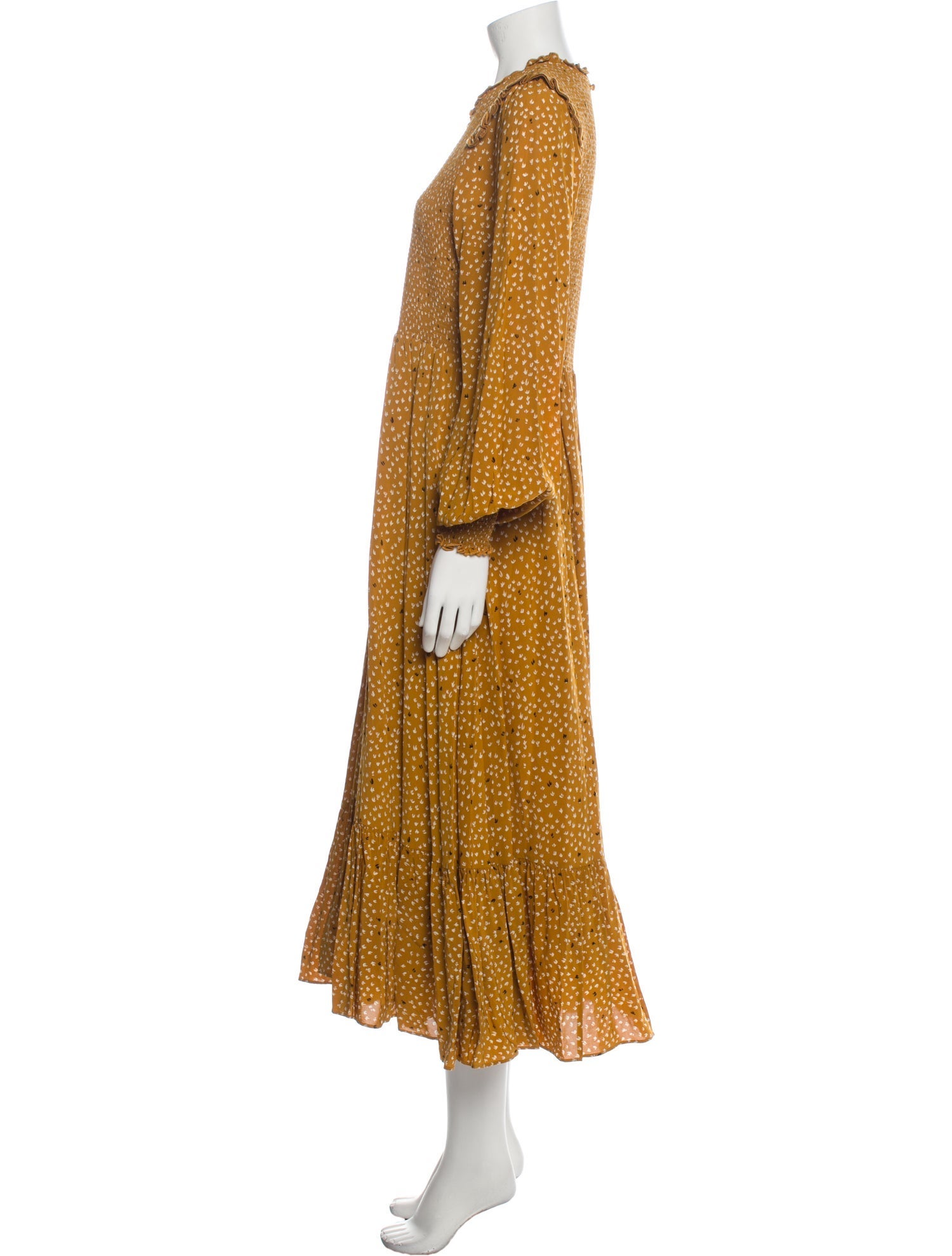 Hatch Printed Long Dress