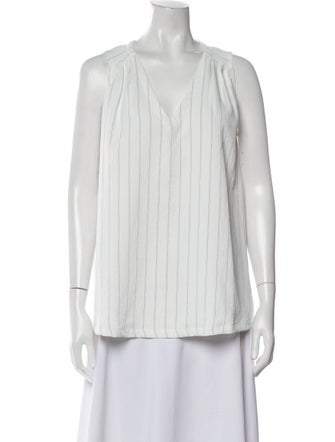 Hatch Striped V-Neck Blouse