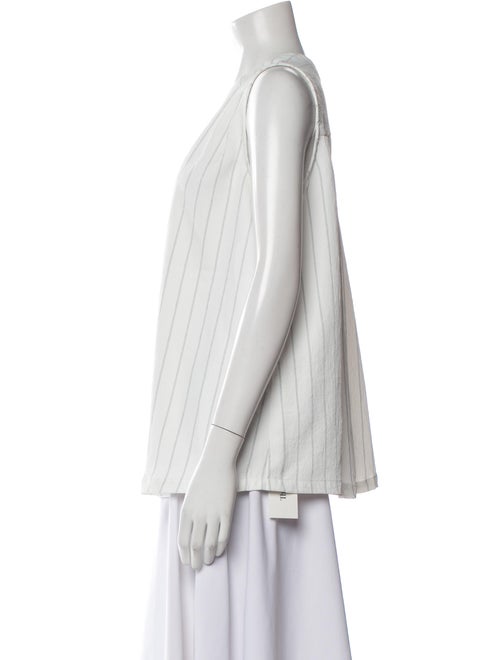 Hatch Striped V-Neck Blouse