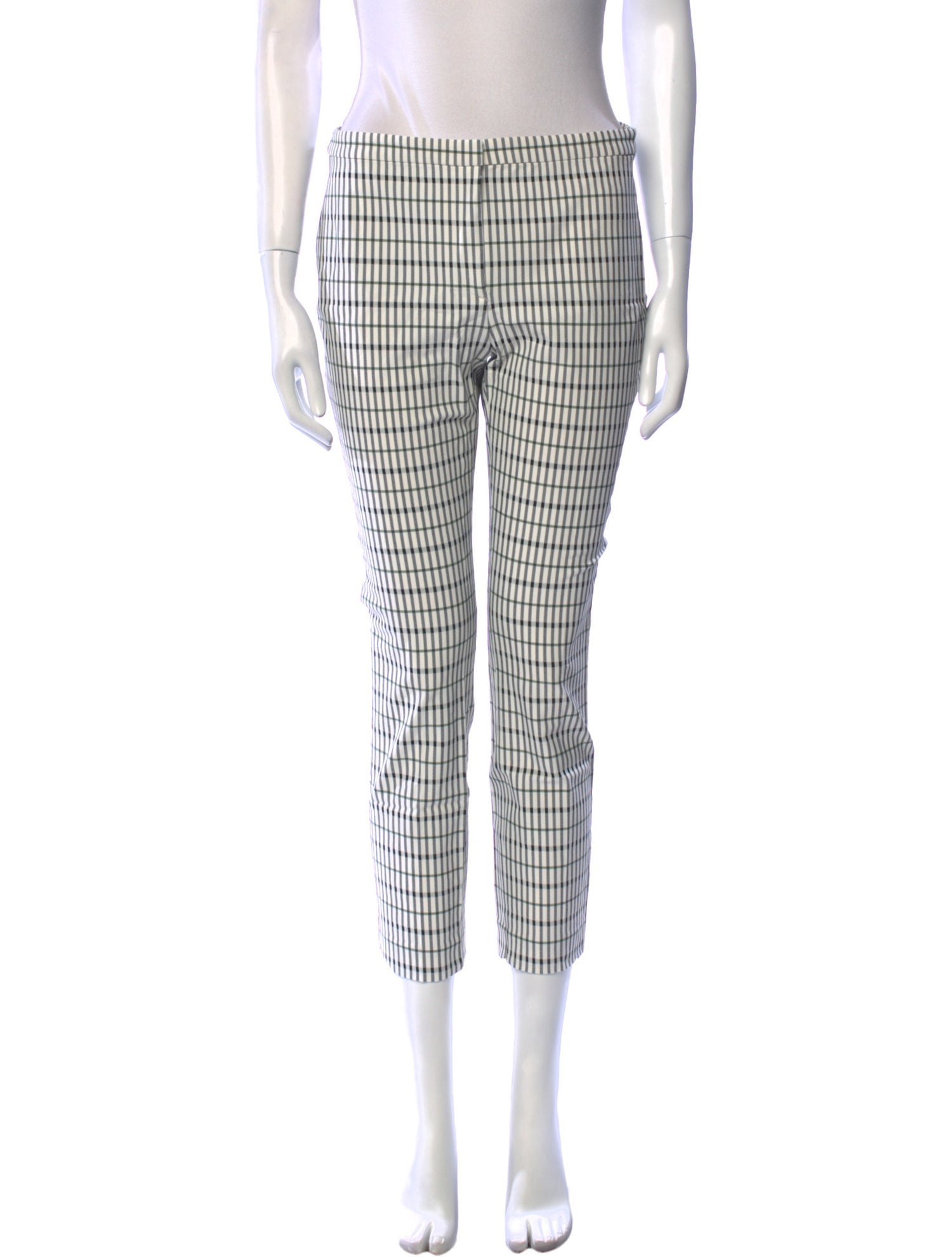 Hatch Plaid Print Straight Leg Pants