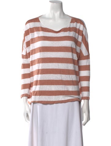 Hatch Tops Linen Striped Top M
