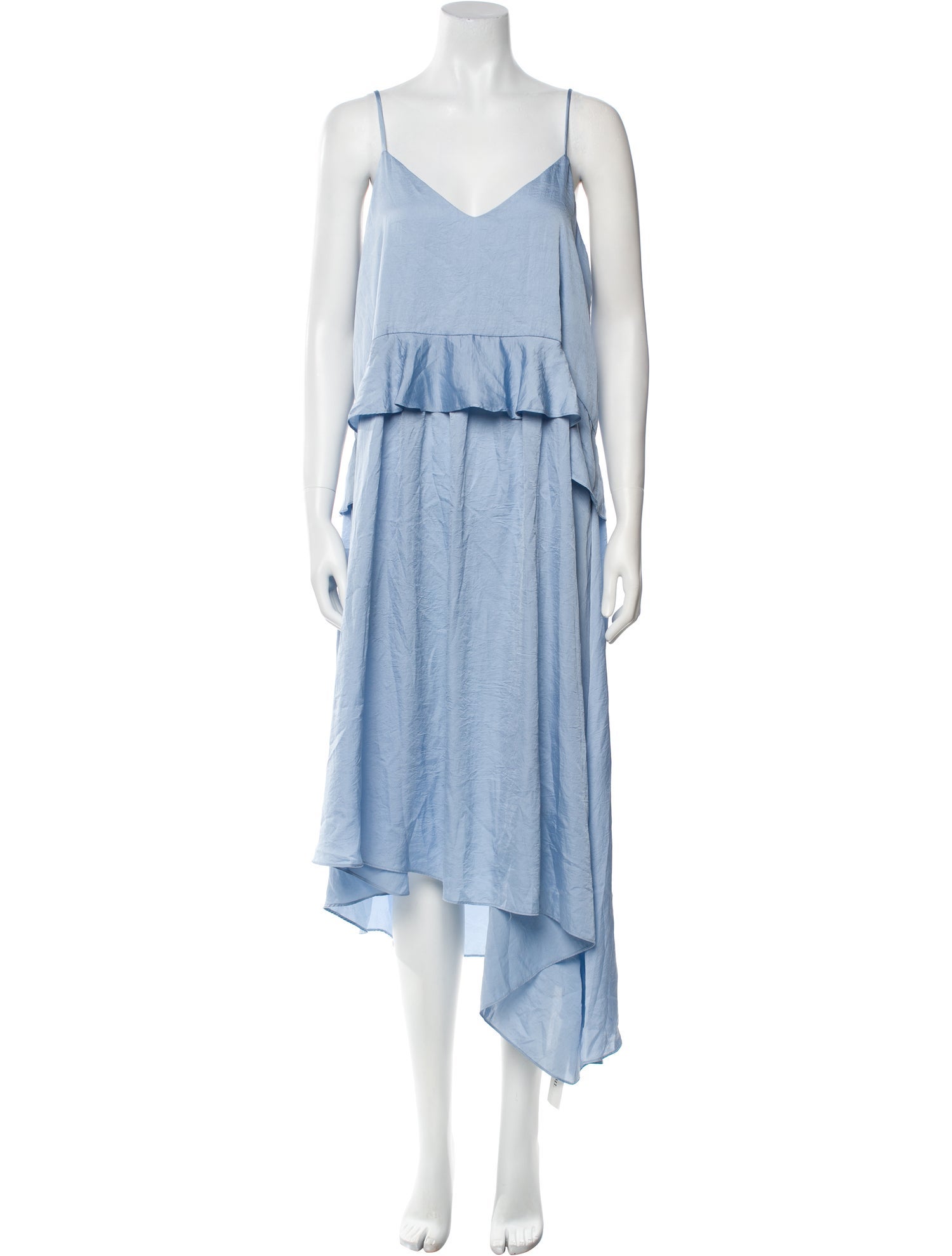 Hatch V-Neck Long Dress