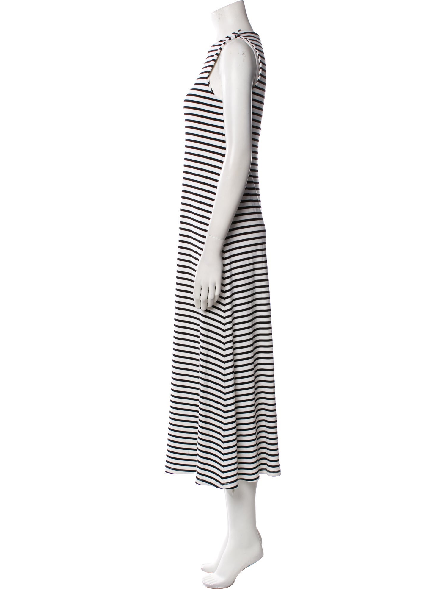 Hatch Striped Long Dress