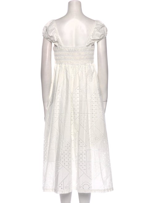 Hatch Lace Pattern Midi Length Dress