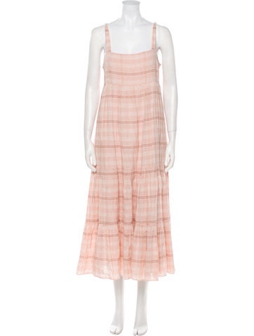 Hatch Dresses Plaid Print Long Dress S