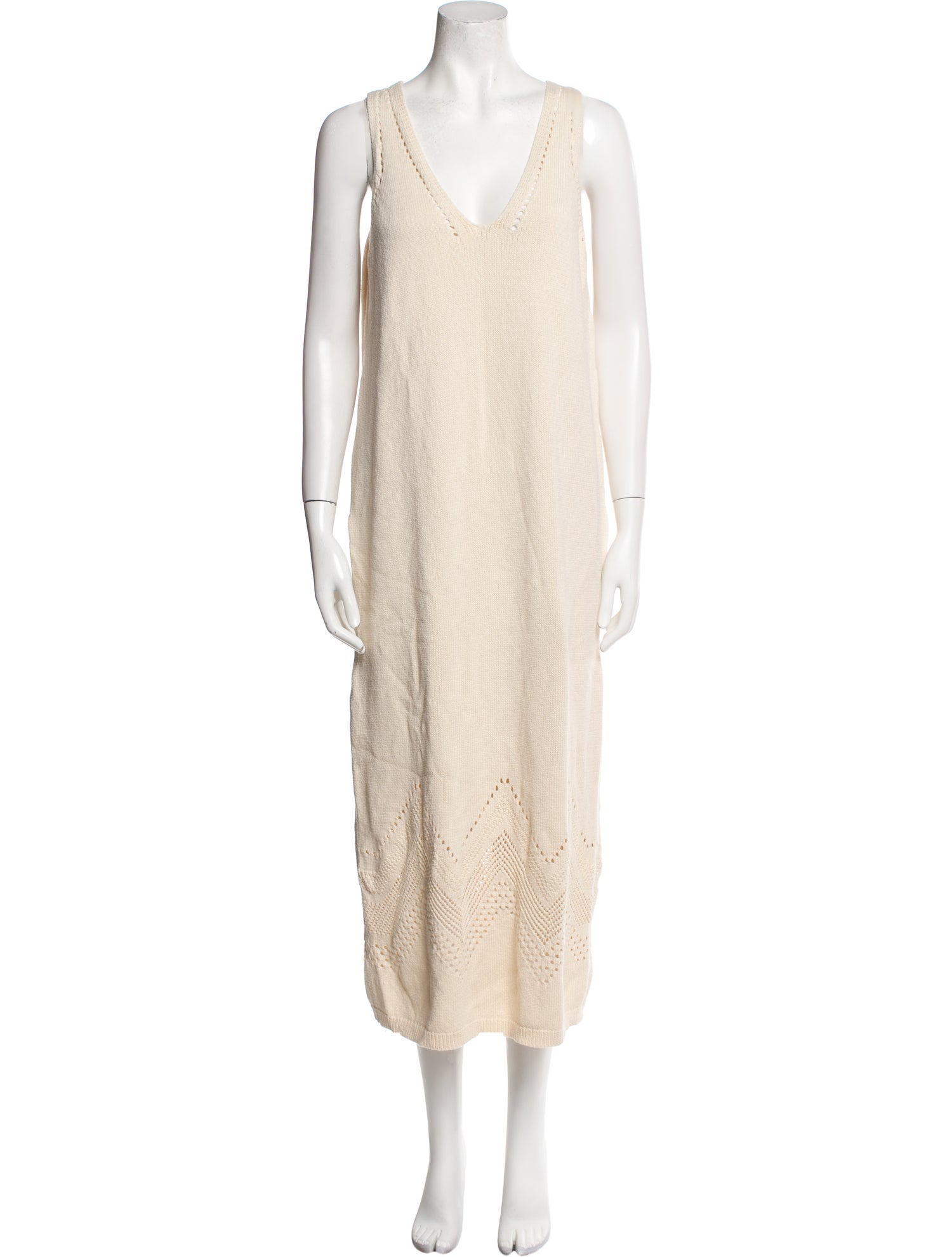 Hatch V-Neck Midi Length Dress