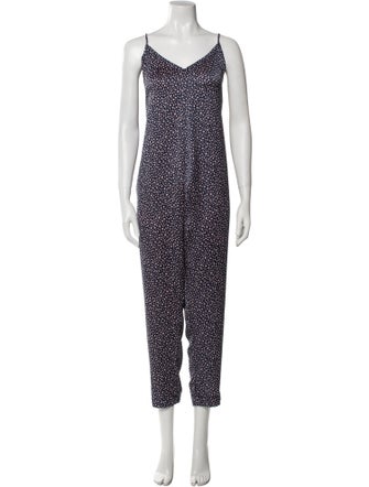 Hatch Polka Dot Print V-Neck Jumpsuit