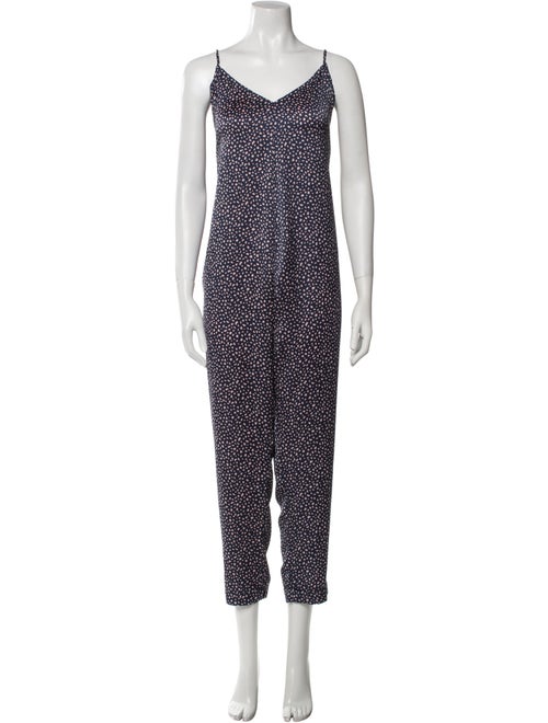 Hatch Polka Dot Print V-Neck Jumpsuit