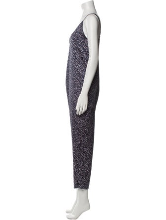 Hatch Polka Dot Print V-Neck Jumpsuit