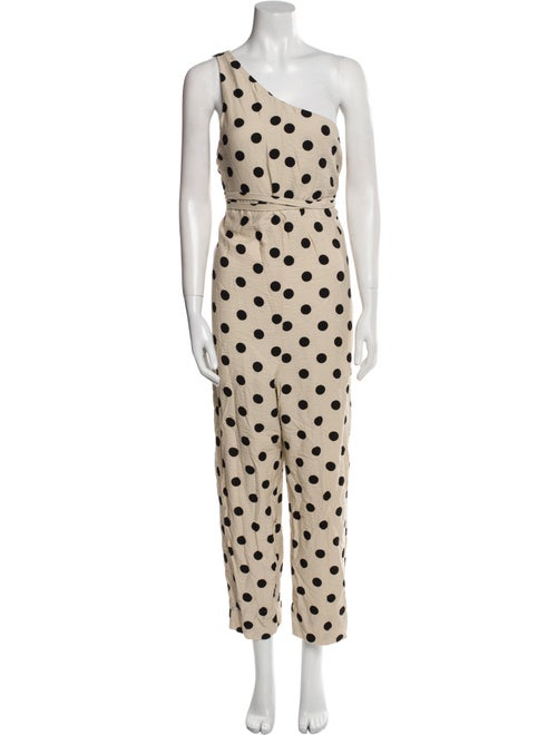 Hatch Polka Dot Print One-Shoulder Jumpsuit