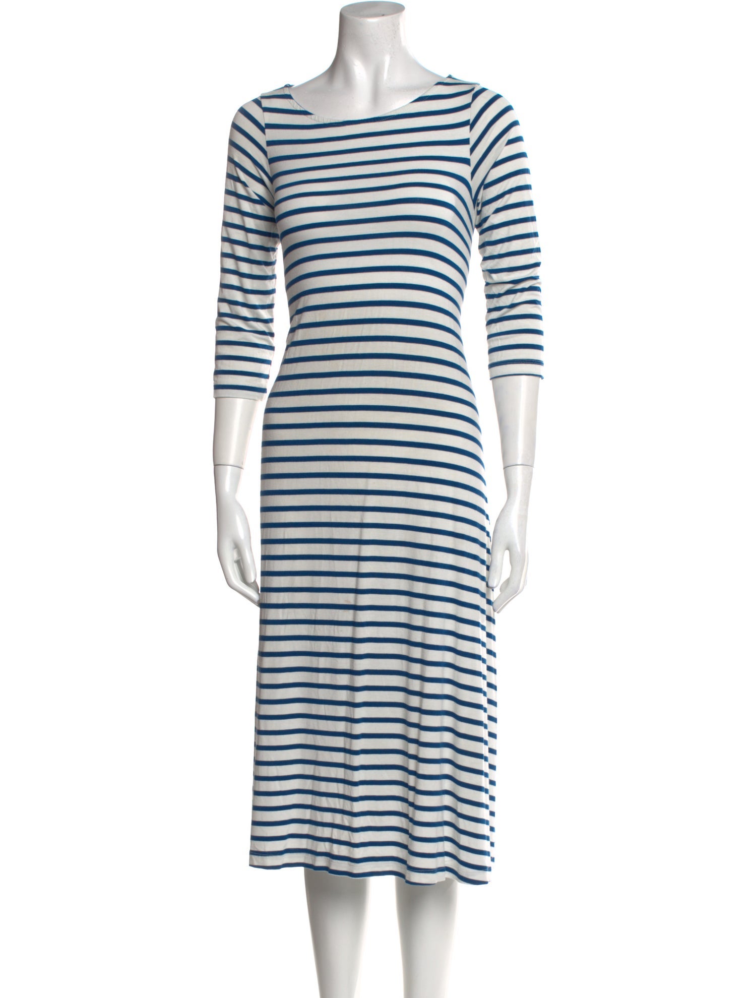 Hatch Striped Knee-Length Dress