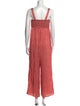 Hatch Floral Print Square Neckline Jumpsuit