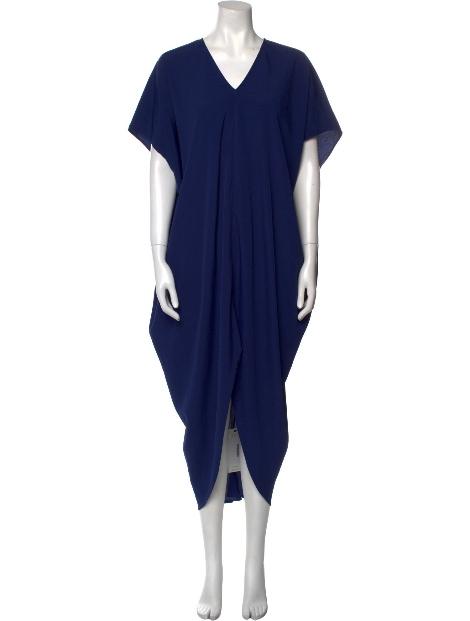 Hatch V-Neck Long Dress