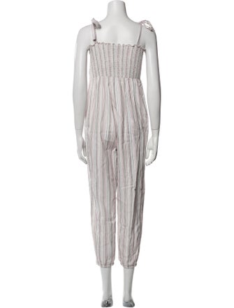 Hatch Striped Square Neckline Jumpsuit